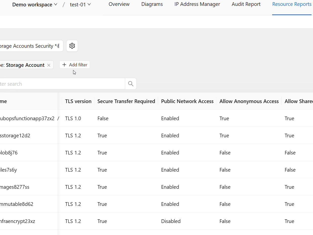 Detailed configurations screenshot